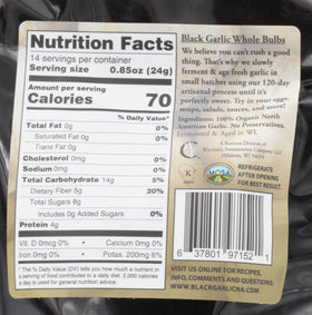 Black Garlic North America 12 oz bag ready for pantry-friendly culinary ideas.