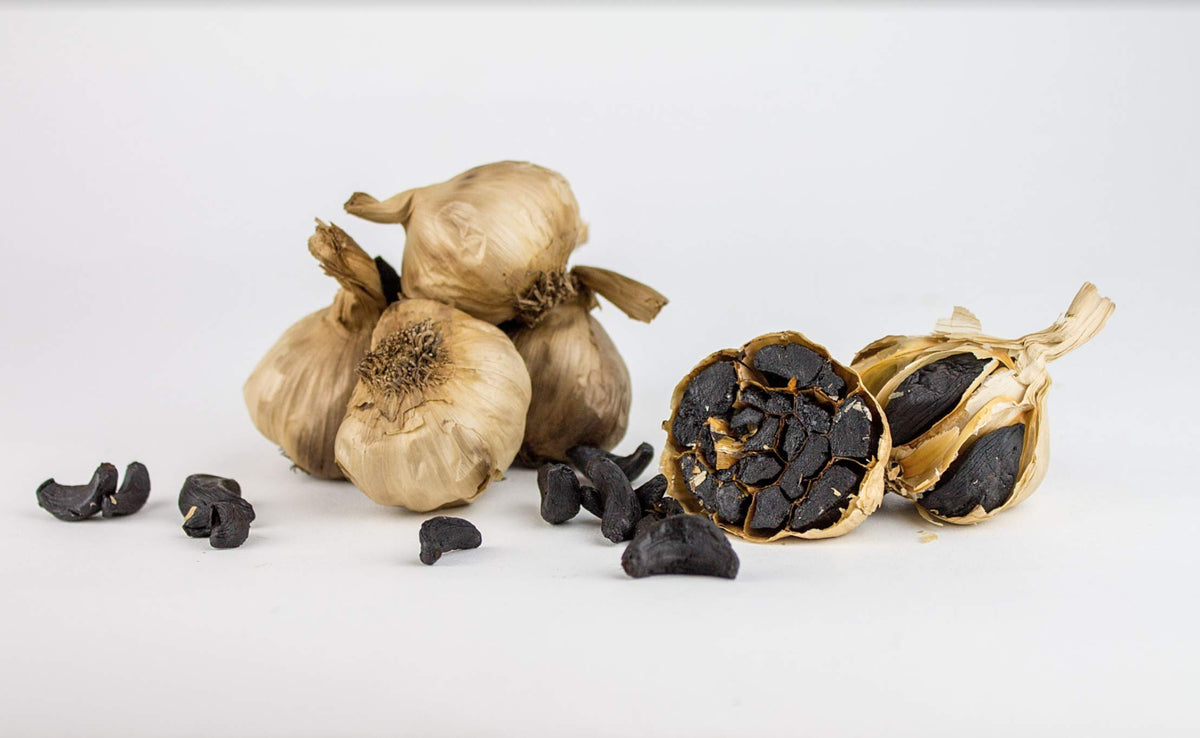 Black Garlic North America peeled garlic 1 lb bag ready for sauces and pastas.