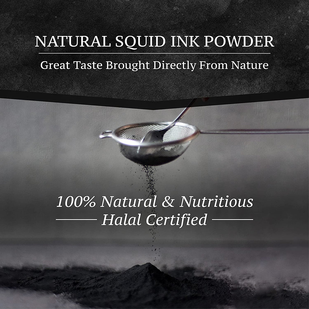 Black Hut squid ink pasta dish with deep, rich black hue.