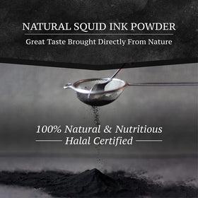 Black Hut squid ink pasta dish with deep, rich black hue.