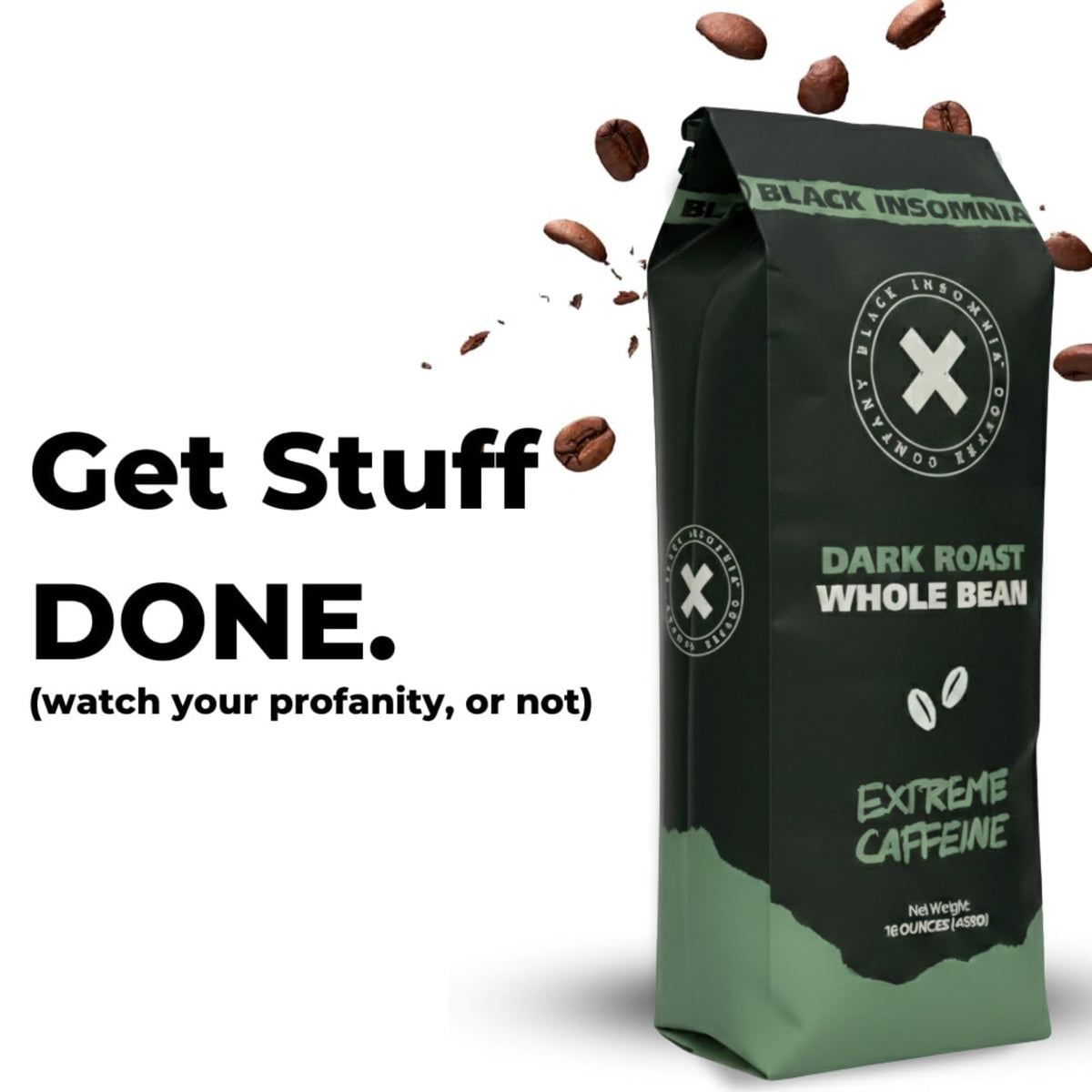 Black Insomnia Coffee drum roaster image emphasizing precise roasting