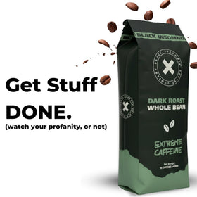 Black Insomnia Coffee drum roaster image emphasizing precise roasting