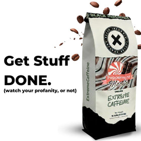 Black Insomnia ground coffee bag for a strong morning