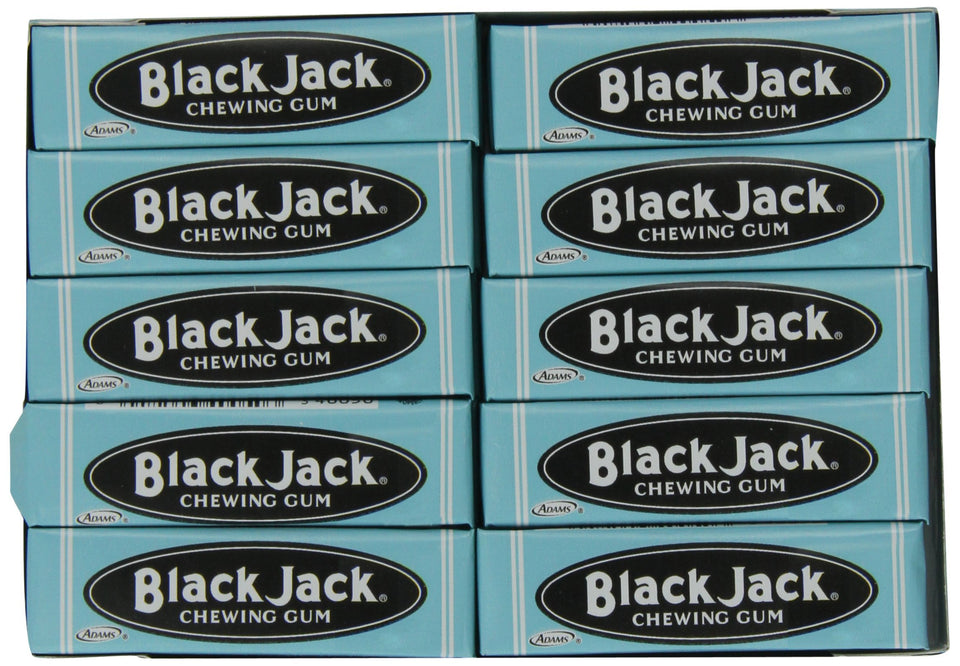 Black Jack chewing gum 5 sticks pack for quick, on-the-go freshness.