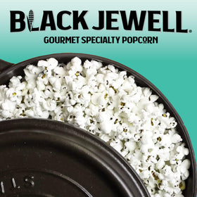 Black Jewell Organic Select White popcorn serving bowl invites shareable, wholesome enjoyment.