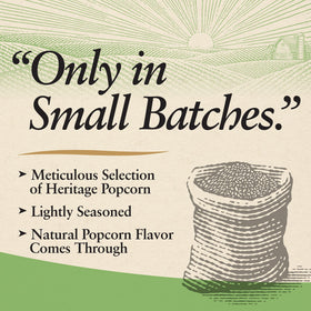 Black Jewell popcorn after popping with crisp, fluffy texture.