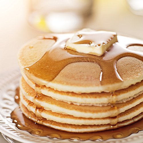 Blackberry Patch Peach Cobbler Syrup pour demonstrates smooth drizzle ideal on pancakes and waffles