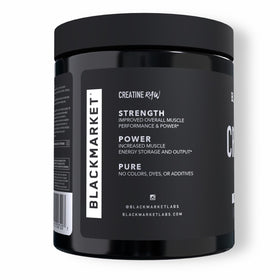 BLACKMARKET RAW Creatine powder mixed in shaker bottle