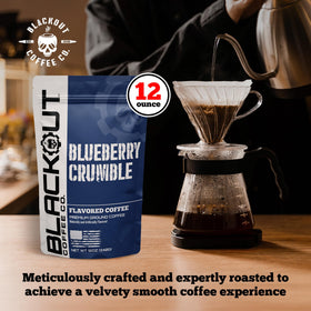 Blackout Coffee Blueberry Crumble espresso-shot delivering bold taste with berry nuance.