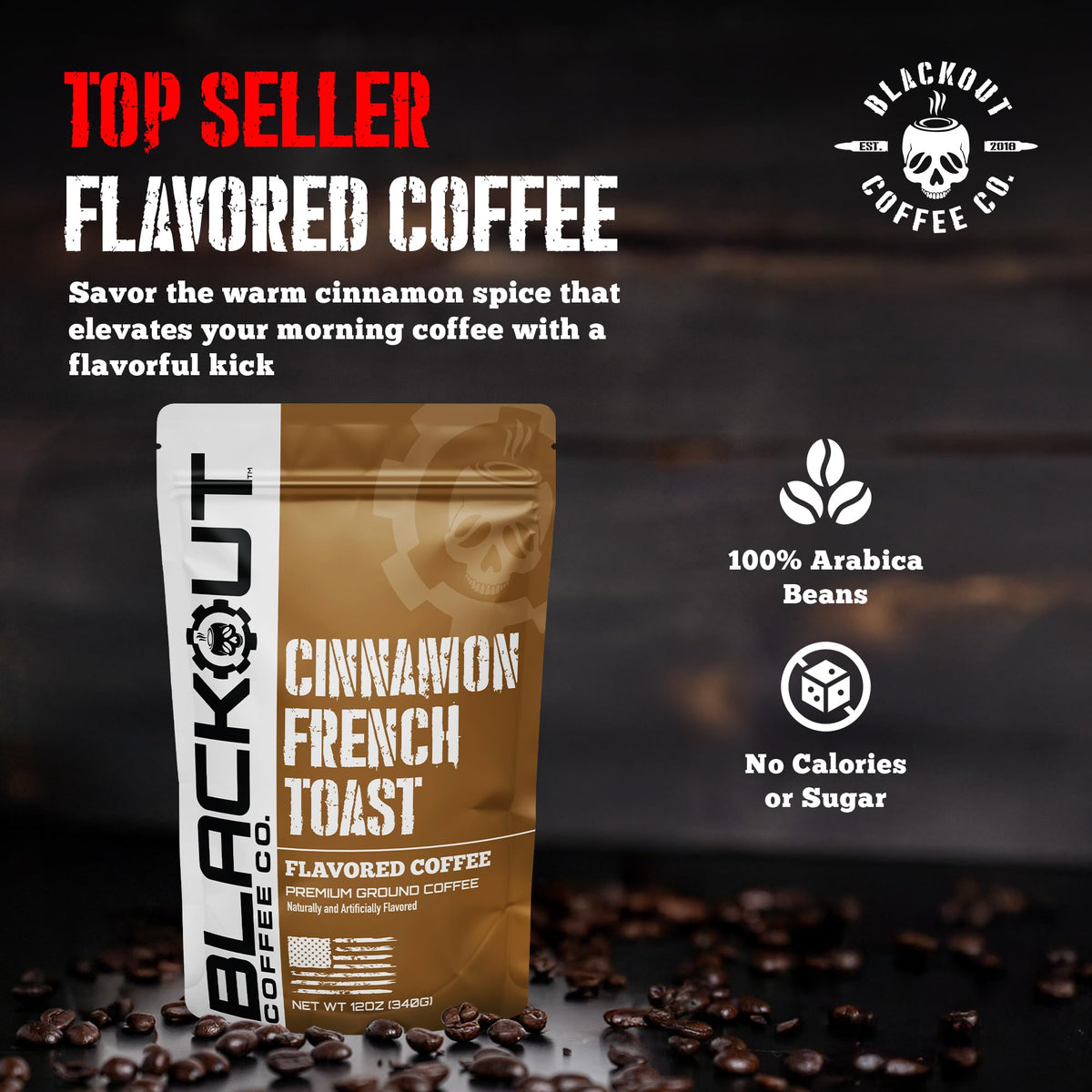 Blackout Coffee Cinnamon French Toast mug steam evokes cozy mornings