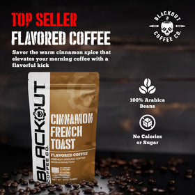 Blackout Coffee Cinnamon French Toast mug steam evokes cozy mornings