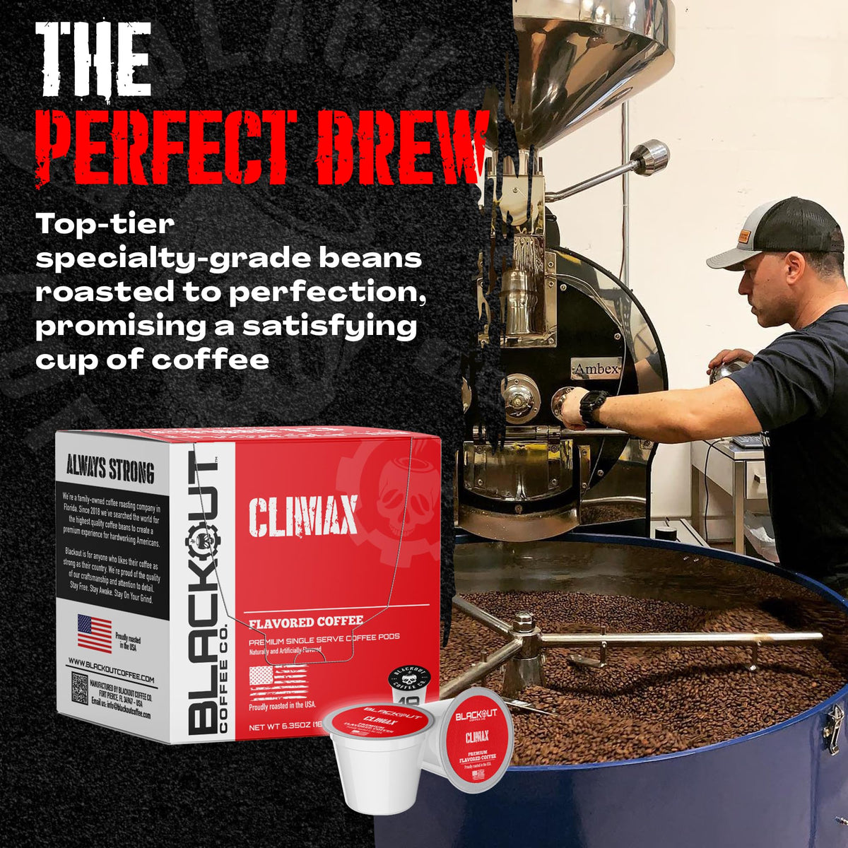 Blackout Coffee Climax pre-filled pods fit most coffee machines
