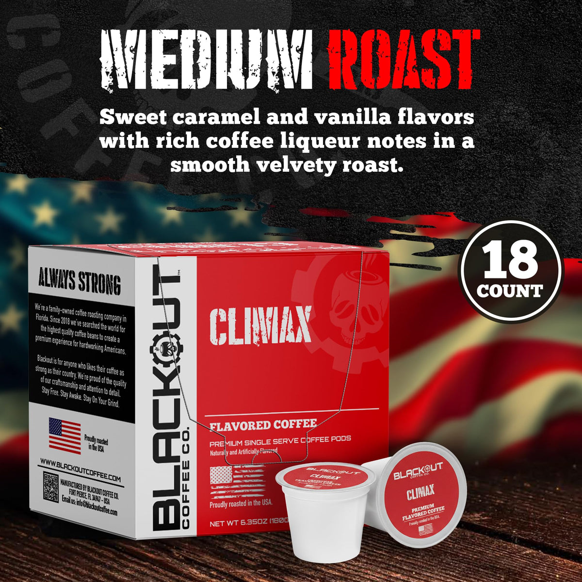 Blackout Coffee Climax smooth flavor profile shines in every mug