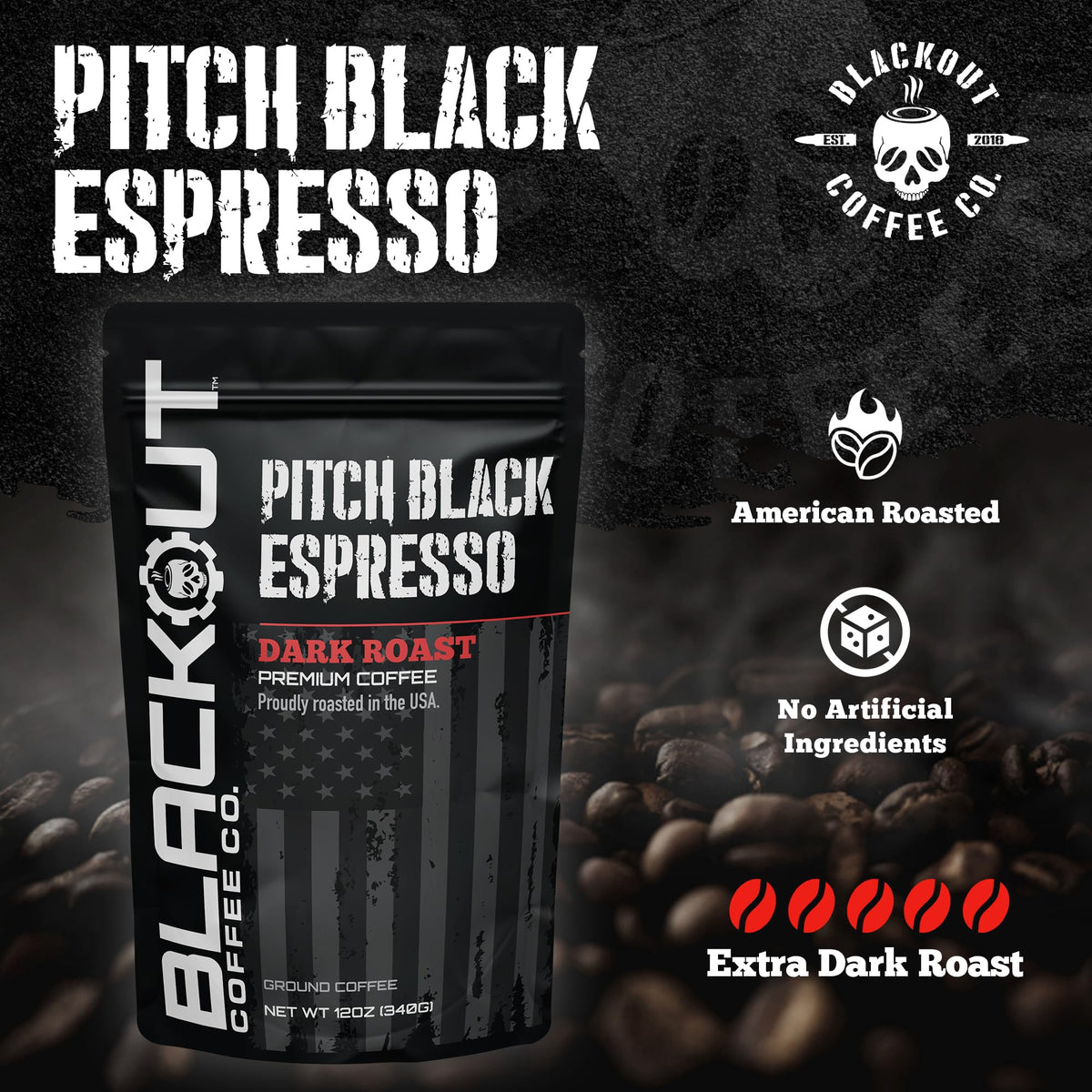 Pitch Black Espresso pour-over setup by Blackout Coffee highlights versatile medium-ground brew.