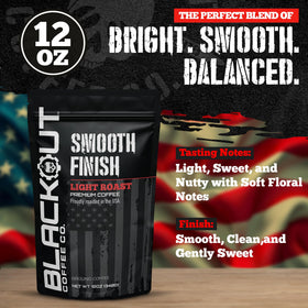 Blackout Coffee Co pre-ground for easy brewing across drip, espresso, and pour-over methods.