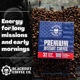 Blackout Coffee travel-friendly packaging ready for road trips and adventures.