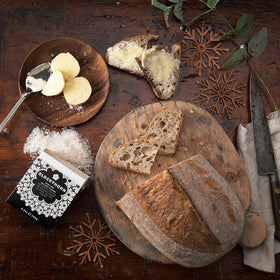 Blackthorn salt on vegetables to brighten natural flavors.