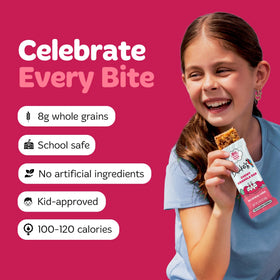 Blake's Seed Based Birthday Cake bars individually wrapped for lunchboxes.
