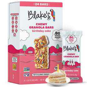 Blake's Seed Based Birthday Cake bars pack for easy on-the-go snacking.