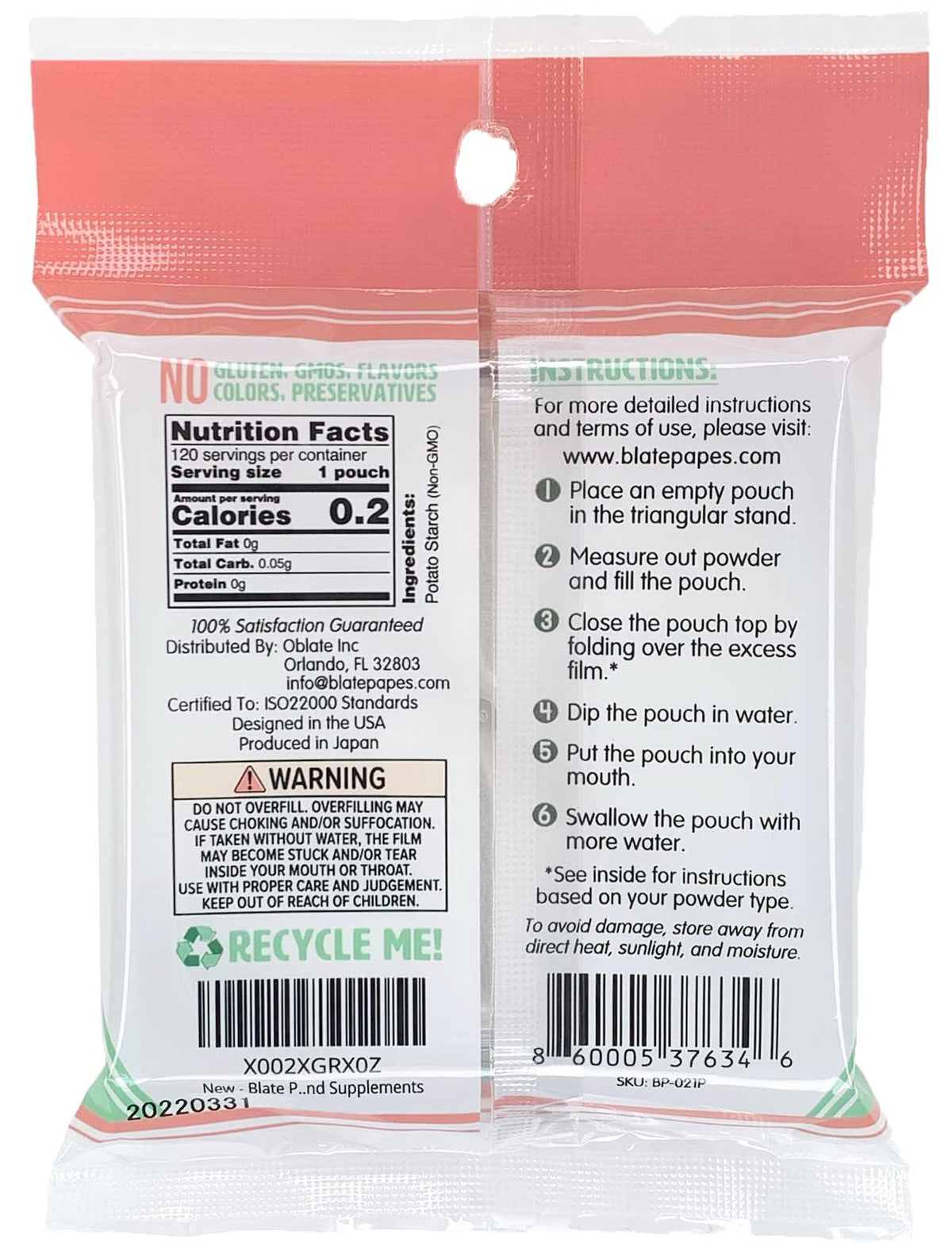 Blate Papes dipping film in water demonstrates easy use and quick dissolution