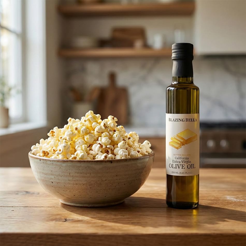Blazing Bella Butter Olive Oil poured over roasted vegetables for added richness.