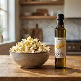 Blazing Bella Butter Olive Oil poured over roasted vegetables for added richness.