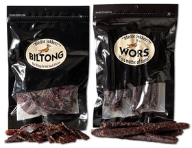 Bledie Lekker Biltong Bundle 8oz packaging sealed for freshness during travel.
