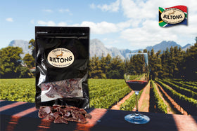 Bledie Lekker Biltong close-up slices highlighting premium beef flavor