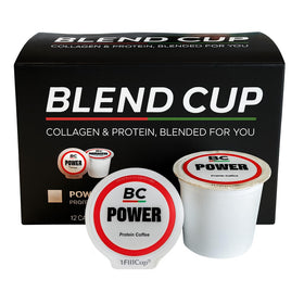 Blend Cup protein coffee K-Cup espresso shot for a quick energy boost.