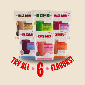 Blender Bombs OG label close-up noting gluten-free and paleo attributes