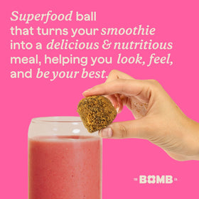 The Bomb Co. Blender Bomb OG poured into a blender for quick nourishment