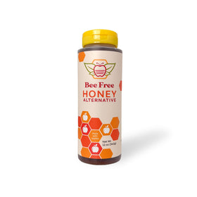 BlendItUp Bee Free Vegan Honey bottle shows a natural sweetener for everyday use.