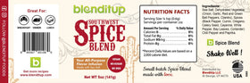 BlendItUp Southwest Spice Blend shaker enables easy seasoning for tacos and veggies.