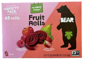 BLholife Bear Real Fruit Snack Rolls strawberry raspberry pack viewed as a whole