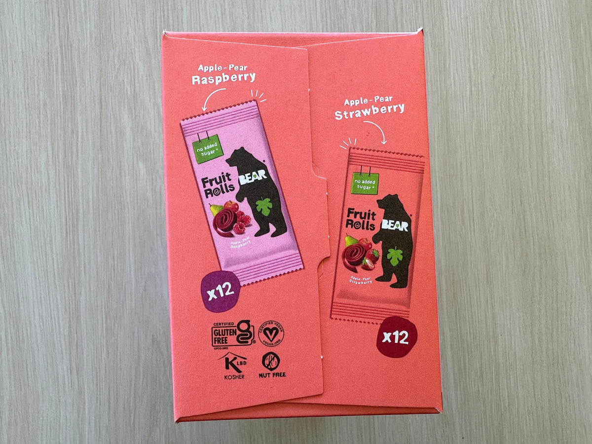 Two rolls per BLholife Bear Real Fruit Snack Rolls pack