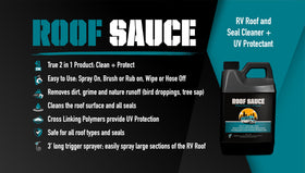 Bling Sauce Roof Sauce brush application demonstrates easy scrubbing for stubborn grime.