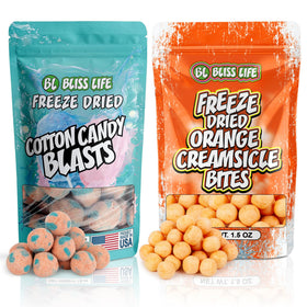 Bliss Life Candy Blasts cotton candy pack shows fluffy texture and bold flavor