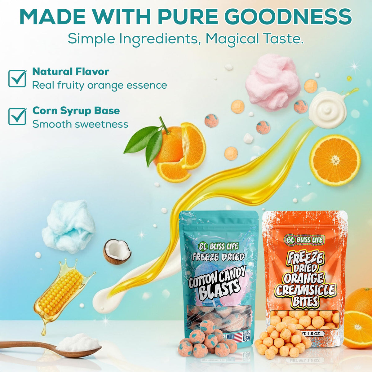 Bliss Life Candy Blasts on-the-go snack ideal for travel or lunchboxes