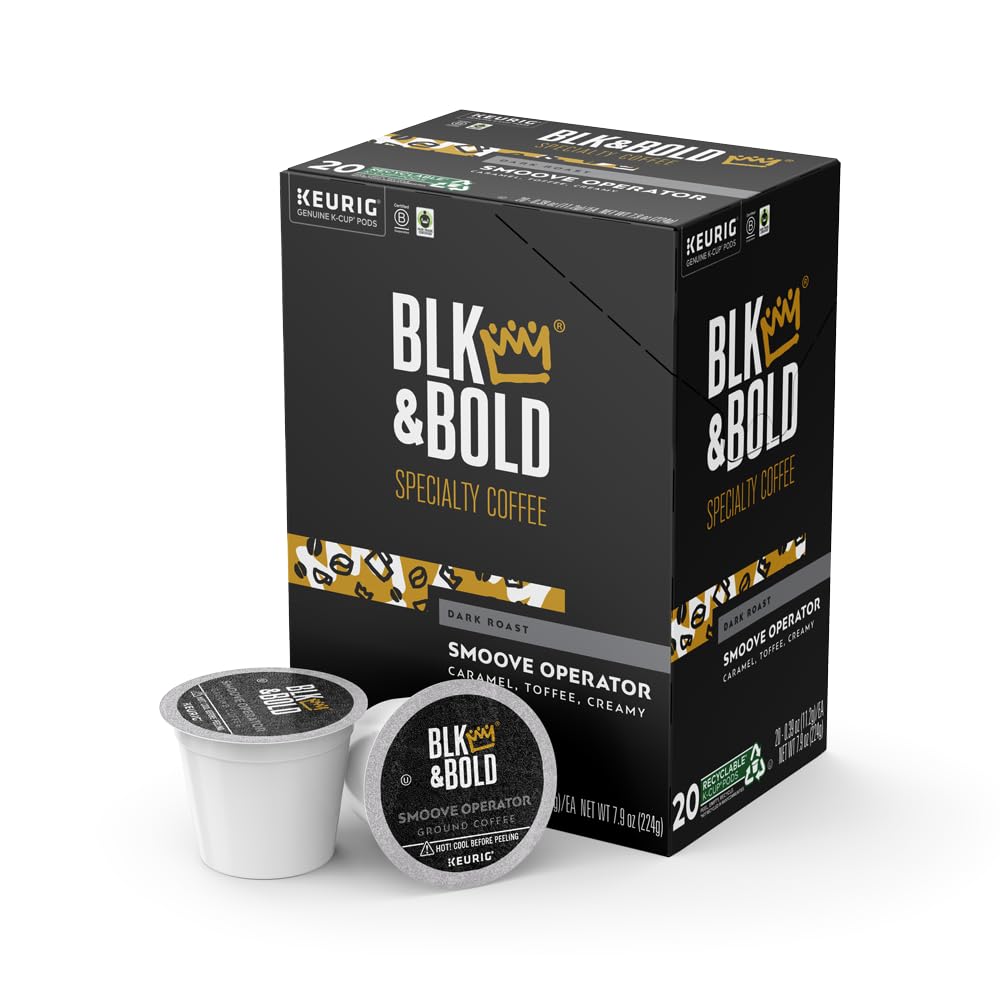 BLK & Bold Smoove Operator pod-pack ready for quick morning brews.