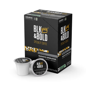 BLK & Bold Smoove Operator pod-pack ready for quick morning brews.