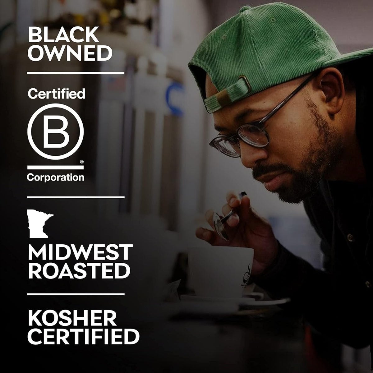 BLK & Bold Smoove Operator single pod ready for a fresh cup.