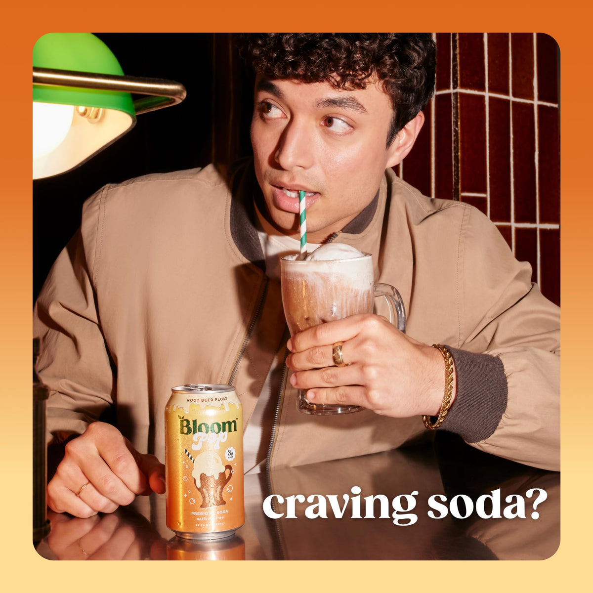 Bubbles rise inside a chilled can, signaling caffeine-free relief and refreshment.