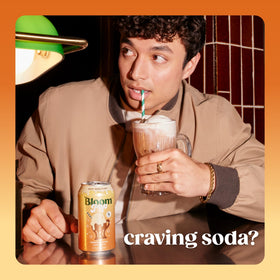 Bubbles rise inside a chilled can, signaling caffeine-free relief and refreshment.