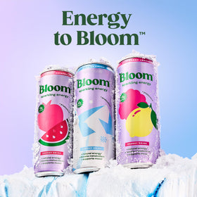 Bloom Nutrition Sparkling Energy Glacier Crush 12 pack display for convenient multipacks