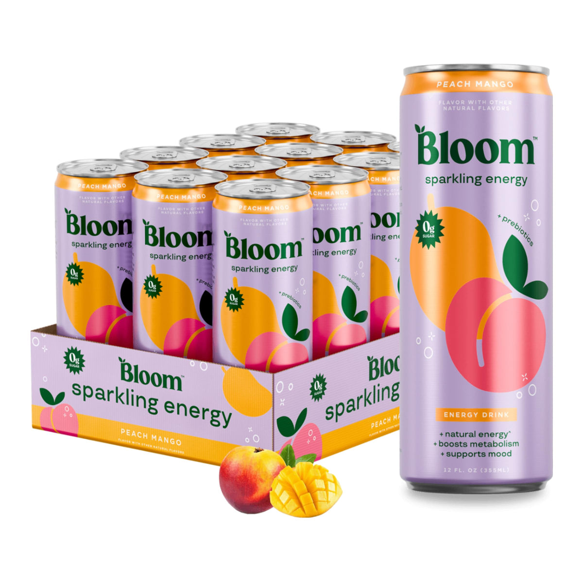 Bloom Nutrition Sparkling Energy can top view for a zero sugar pick-me-up