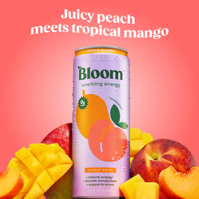 Bloom Sparkling Energy lychee green tea blend close-up highlights antioxidants