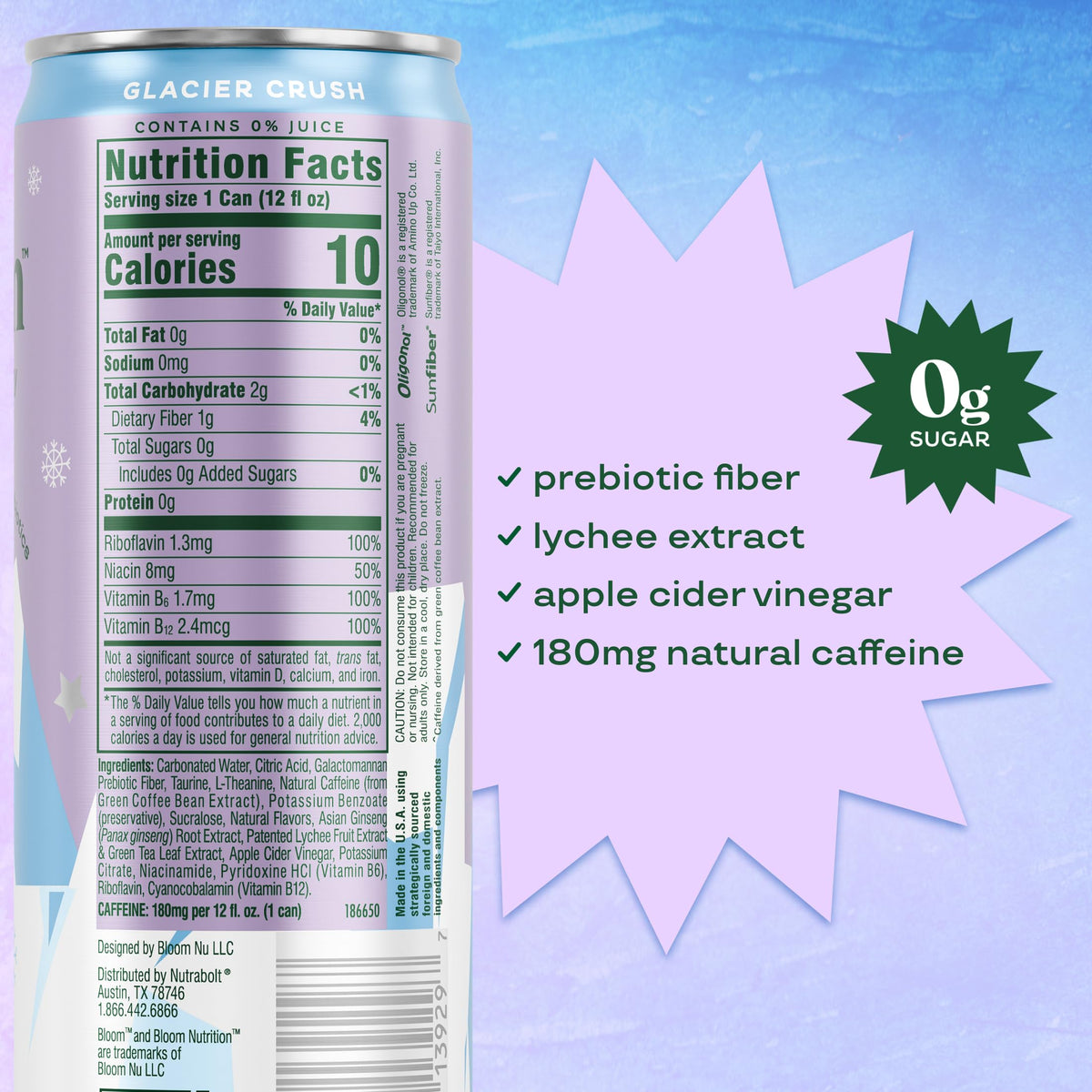 Bloom Nutrition Sparkling Energy Green Tea Extract can highlights antioxidant rich profile