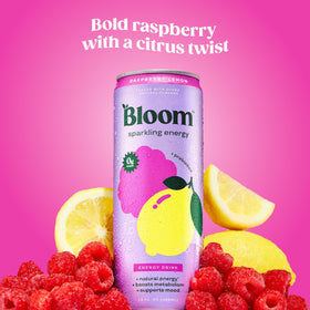 Bloom Nutrition Sparkling Energy label detail highlights zero sugar and antioxidants