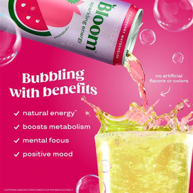 Bloom Nutrition Sparkling Energy Lychee Green Tea boost, antioxidant-rich blend for a gentle lift.