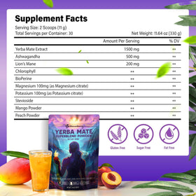 BloomBoost scoop with yerba mate powder enables quick, on-the-go energy.